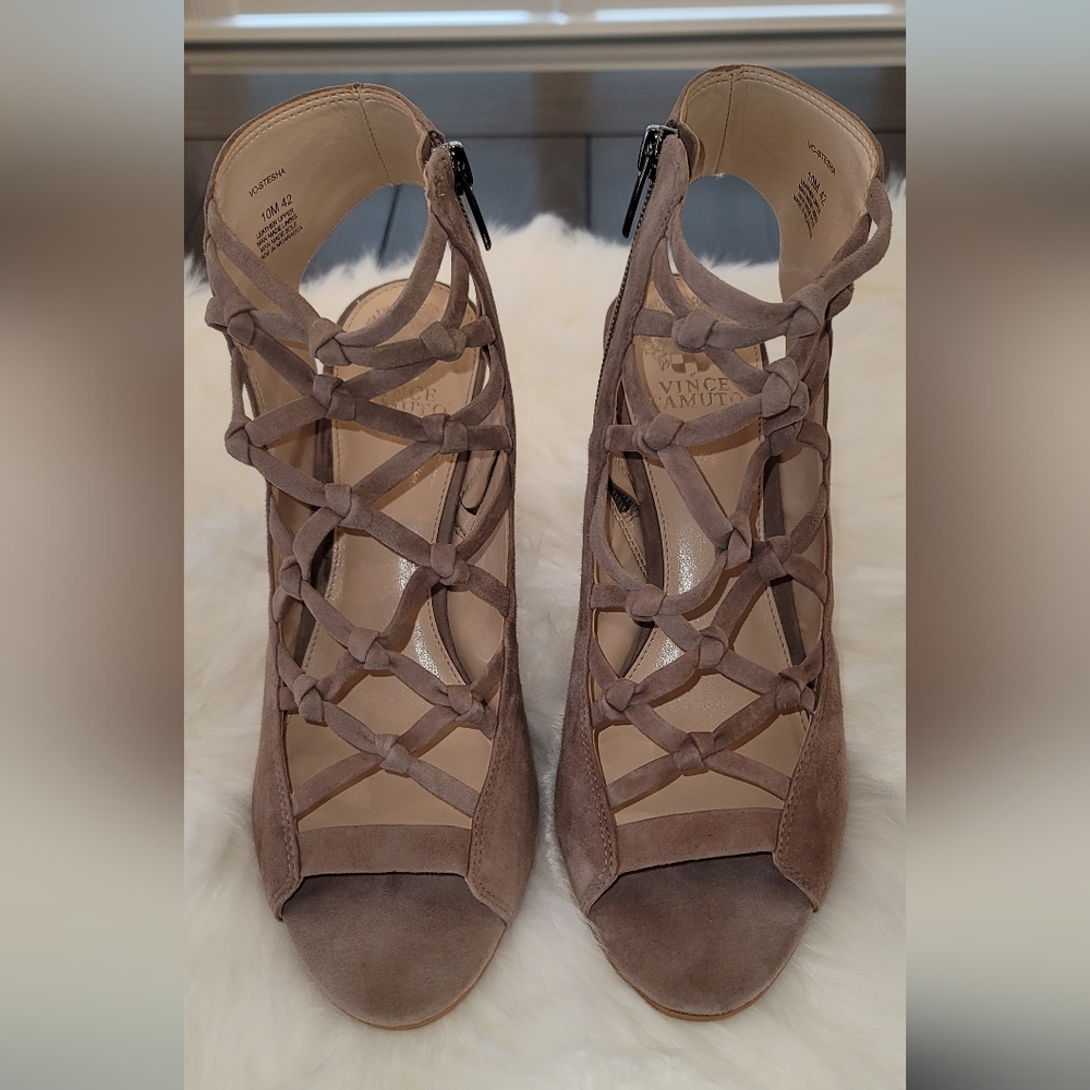Vince Camuto open toe booties